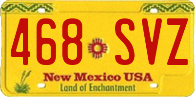 NM license plate 468SVZ