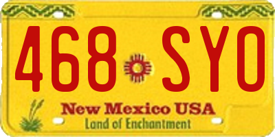 NM license plate 468SYO