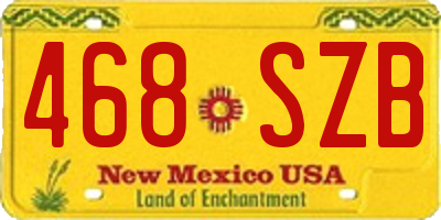 NM license plate 468SZB
