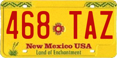 NM license plate 468TAZ