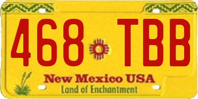NM license plate 468TBB