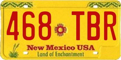 NM license plate 468TBR