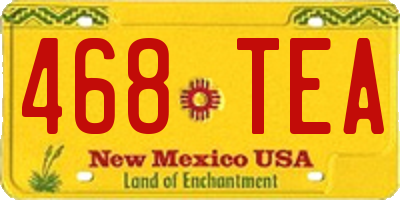 NM license plate 468TEA
