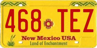NM license plate 468TEZ