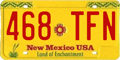 NM license plate 468TFN
