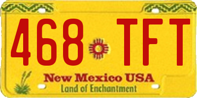 NM license plate 468TFT
