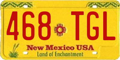 NM license plate 468TGL