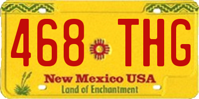 NM license plate 468THG