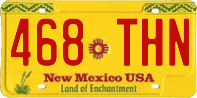 NM license plate 468THN