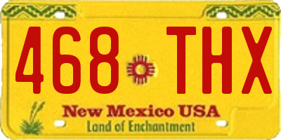 NM license plate 468THX