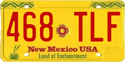 NM license plate 468TLF