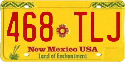NM license plate 468TLJ
