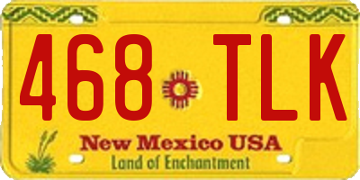 NM license plate 468TLK