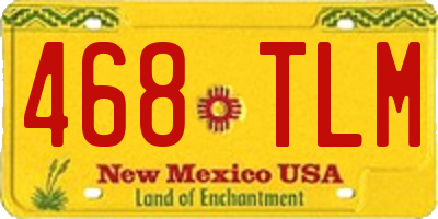 NM license plate 468TLM