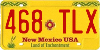 NM license plate 468TLX