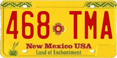 NM license plate 468TMA