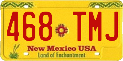 NM license plate 468TMJ