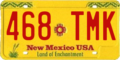NM license plate 468TMK
