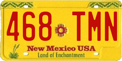 NM license plate 468TMN