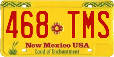 NM license plate 468TMS