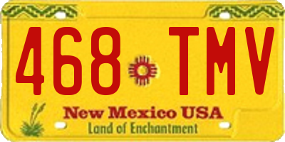 NM license plate 468TMV