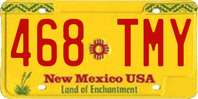 NM license plate 468TMY