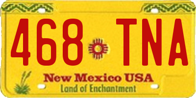 NM license plate 468TNA