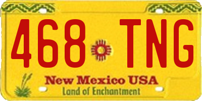 NM license plate 468TNG