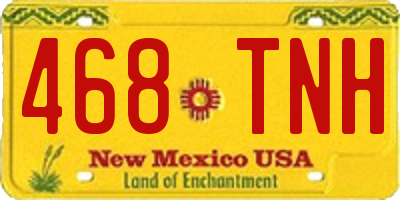NM license plate 468TNH
