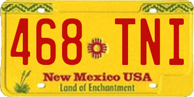 NM license plate 468TNI