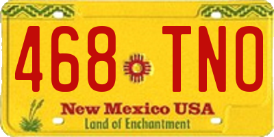NM license plate 468TNO