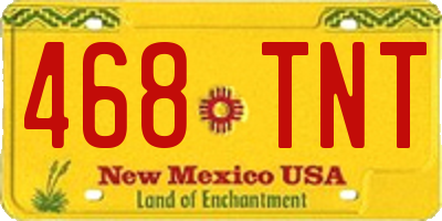 NM license plate 468TNT