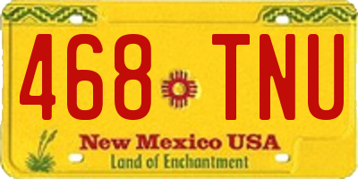 NM license plate 468TNU