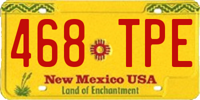 NM license plate 468TPE