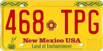 NM license plate 468TPG