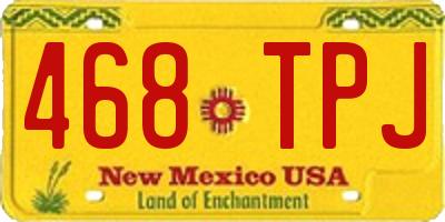 NM license plate 468TPJ