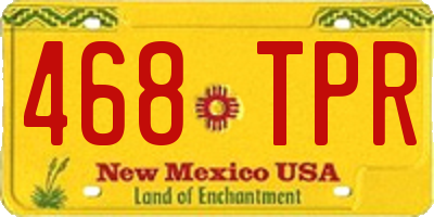 NM license plate 468TPR