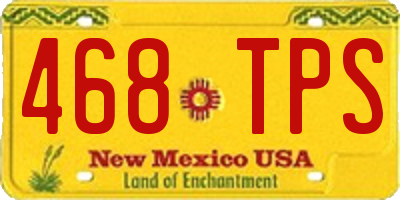NM license plate 468TPS