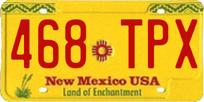 NM license plate 468TPX