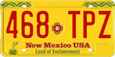 NM license plate 468TPZ
