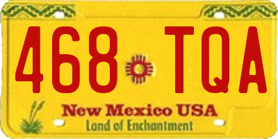 NM license plate 468TQA