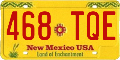 NM license plate 468TQE