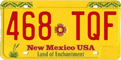 NM license plate 468TQF