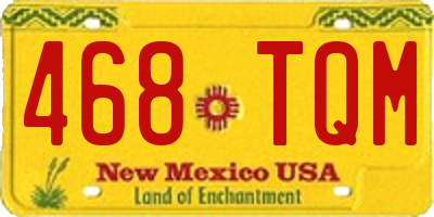 NM license plate 468TQM