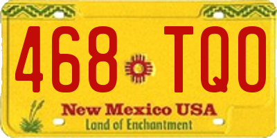 NM license plate 468TQO
