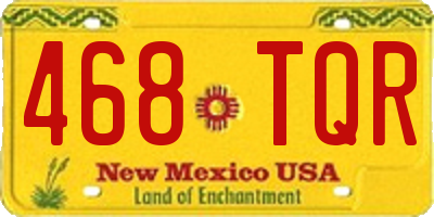 NM license plate 468TQR