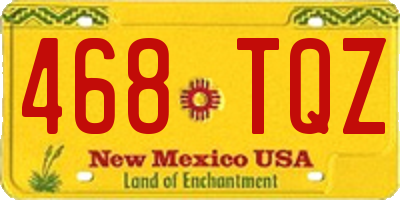 NM license plate 468TQZ