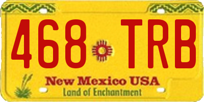 NM license plate 468TRB