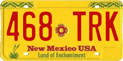NM license plate 468TRK