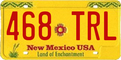 NM license plate 468TRL